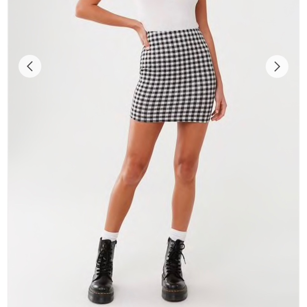 Gingham Plaid Mini Skirt